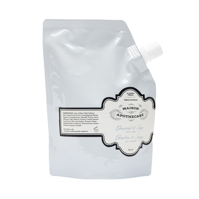 Body Wash - Charcoal & Sage -REFILL - Maison Apothecare