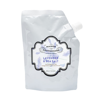 Lotion Refill Pouch - Lavender & Sea Salt Hand and Body Lotion - Maison Apothecare